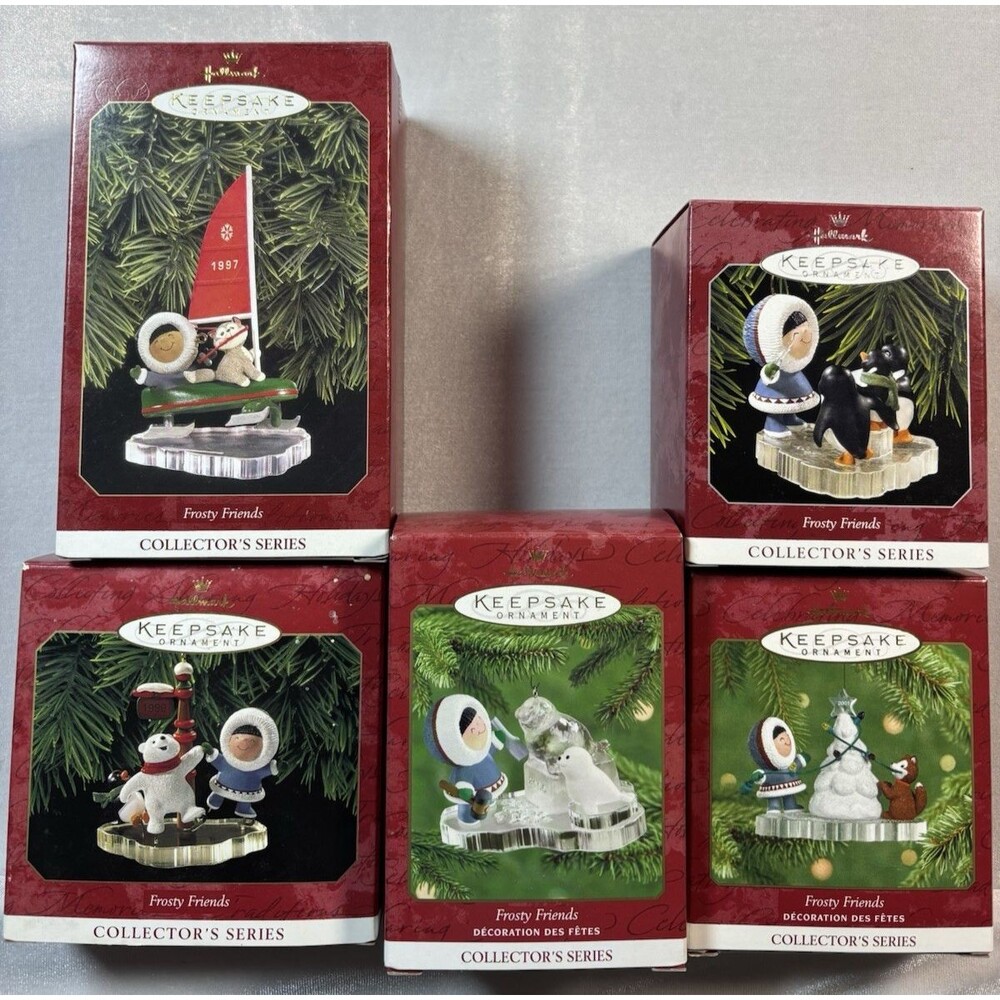 Hallmark Frosty Friends Ornaments Lot 1997 1998 1999 2000 2001 NIB Series